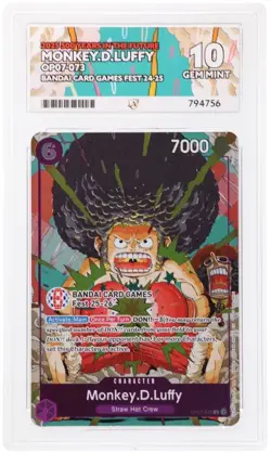 Monkey D Luffy OP07-073 BANDAI Card Games Fest 25-26 One Piece ACE 10 Pop 1 - Image 2