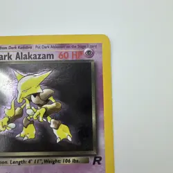 Pokemon Dark Alakazam Holo Rare Card 1/82 Team Rocket Unlimited DMG - Image 4