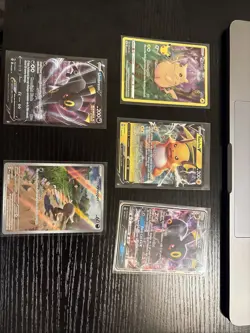 Pokemon Card Lot 5 English IR Skies NM Umbreon pikachu raichu wooper - Image 1