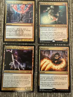 MTG Magic The Gathering Izzet UR Lot 4 Cards Keranos Jori En Mindswipe Invoke - Image 1