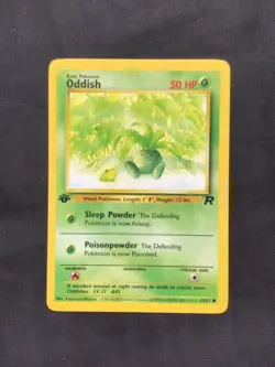 Pokemon Cards: Team Rocket 1st Edition Common: Oddish 63/82 - Image 1