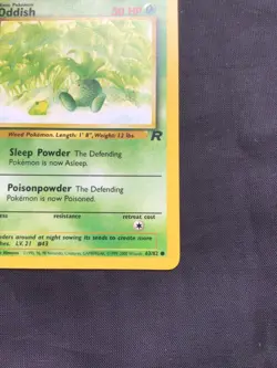 Pokemon Cards: Team Rocket 1st Edition Common: Oddish 63/82 - Image 4