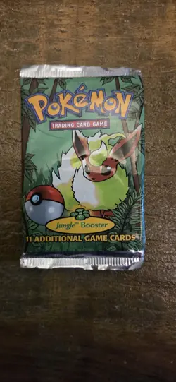 Original Flareon Jungle Booster Pack Of Pokemon Cards. Opened. Shiny Scyther - Image 1
