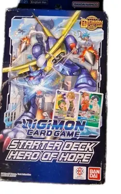 Digimon Hero of Hope Starter Deck (ST-21) Card Game New Free Shipping Bandai TCG - Image 1