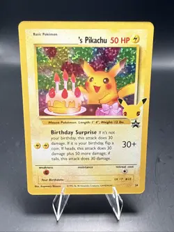 Pokemon TCG Birthday Pikachu Celebrations Classic Collection Promo Card #24 D - Image 1