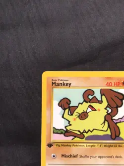 Pokemon Cards: Team Rocket 1st Edition Common: Mankey 61/82 - Image 2