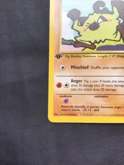 Pokemon Cards: Team Rocket 1st Edition Common: Mankey 61/82 - Image 5