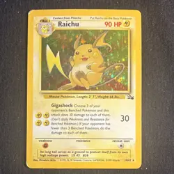 Raichu 14/62 Fossil Holo Rare 1999 Wizards Pokemon TCG Card English - Image 1