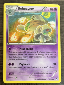 2015 Pokemon Beheeyem 74/162 Uncommon Non-Holo BREAKthrough TCG Card - Image 1