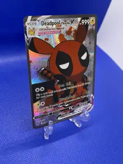 Deadpool Pikachu Cosplay Pokemon Custom Fan Made Art Card - Image 2