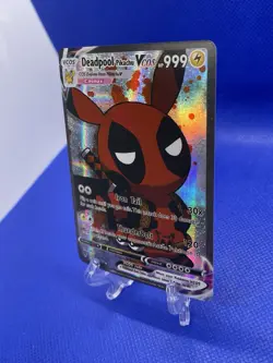 Deadpool Pikachu Cosplay Pokemon Custom Fan Made Art Card - Image 3