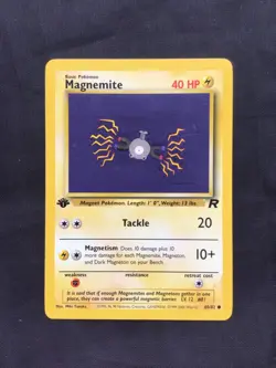 Pokemon Cards: Team Rocket 1st Edition Common: Magnemite 60/82 - Image 1