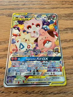 Pokemon Togepi & Cleffa & Igglybuff GX TAG TEAM 143A/236 240 HP 120+ GX Card - Image 1