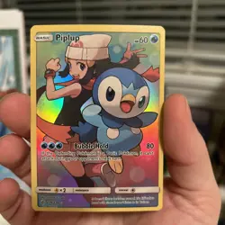 Pokemon TCG Piplup Holo Secret Rare Card Cosmic Eclipse 239/236 - Image 1