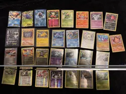 Pokemon TCG 28 Card Lot - Holo & Regular - Machamp, Pikachu, Meowth - Image 1