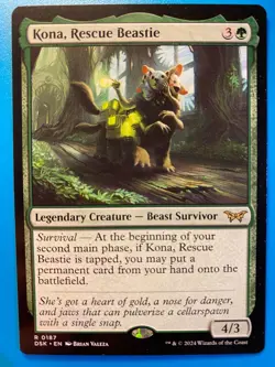 MTG 1x Kona, Rescue Beastie 187 Duskmourn: House of Horror Magic Gathering x1 NM - Image 1