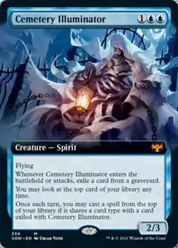 Extended Art CEMETERY ILLUMINATOR mtg NM Innistrad: Crimson Vow Mythic - Image 1