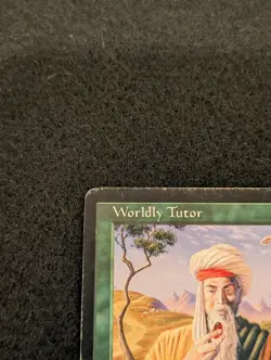 Worldly Tutor Magic The Gathering 1996 Instant Green O'Connor MTG HP Damaged - Image 3