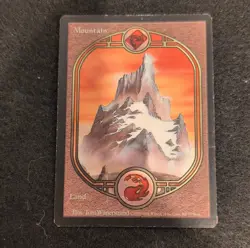 Magic: The Gathering Mountain Land 1998 Tom Wanerstrand MTG English HP Damaged - Image 1