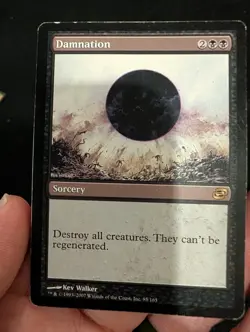 Damnation Planar Chaos HP Damaged Rare Black Wrath MTG 2/2 - Image 1
