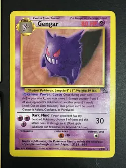 Pokemon TCG Gengar Holo Reverse Holo Fossil 5 card Lot LP-HP see pics - Image 5