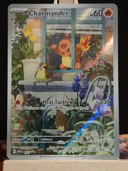 Pokemon TCG Obsidian Flames ETB Charmander Holo Black Star Promo Card 044 NM-MT - Image 1
