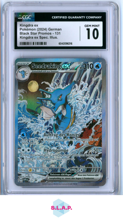 KINGDRA EX POKEMON 131 2024 BLCK STR PROMOS SPECI4L ILLUSTRATION RARE GER CGC 10 - Image 1