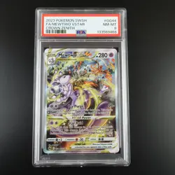 PSA 8 Mewtwo Vstar GG44/GG70 Pokemon Crown Zenith Holo Graded Card - Image 1