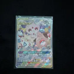 Togepi & Cleffa & Igglybuff GX Ultra Rare Full Art TAG TEAM Pokemon Card 143A - Image 4
