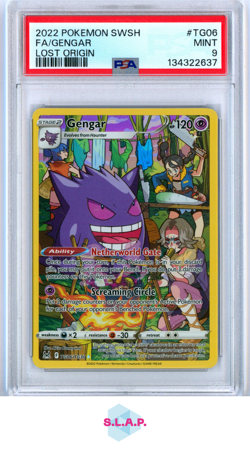FA/GENGAR LOST ORIGIN POKEMON SWORD & SHIELD LOST ORIGIN 2022 TG06 PSA 9 - Image 1