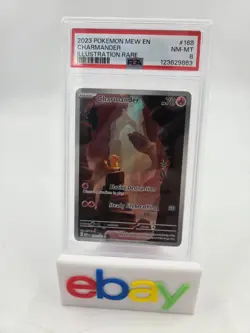 2023 Pokemon Mew En Charmander 168/165 Illustration Rare Psa 8 - Image 1