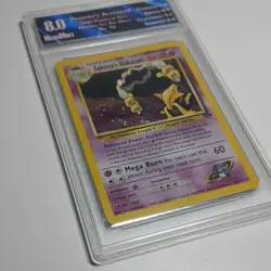 Pokemon Sabrina's Alakazam Gym Heroes 1st Edition Holo 2000 Graded 8.0 Vintage - Image 2