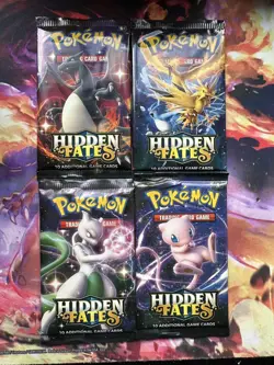 Pokemon Hidden Fates Booster Pack Complete Art Set - Image 1