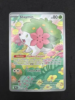 Pokemon TCG - Shaymin - Destined Rivals 185/182 Illustration Rare Full Art Holo - Image 1