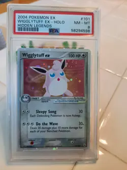 2004 Pokemon EX Hidden Legends Wigglytuff ex 101 PSA 8 Near Mint+ - Image 3