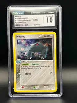 2004 Pokemon Ex Hidden Legends Metang Reverse Holo 44/101 -LP- CGC Gem Mint 10 - Image 1