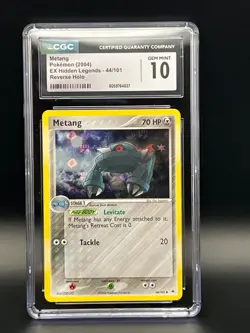 2004 Pokemon Ex Hidden Legends Metang Reverse Holo 44/101 -LP- CGC Gem Mint 10 - Image 2
