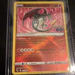 Pokemon Radiant Charizard Radiant Rare Ability Holo 011/078 160 HP Pokemon GO - Image 1