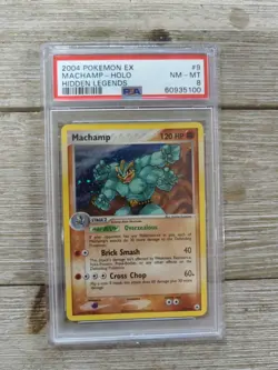 PSA 8 Graded 2004 Pokemon EX Machamp - Holo Hidden Legends #9 - Image 1