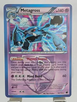 Pokemon Metagross Plasma Freeze 52/116 Holo Rare EN Team Plasma NM - Image 1