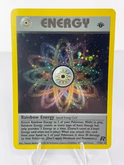 1st Edition Rainbow Energy 17/82 - Team Rocket - Holo Trainer - Pokemon - NM - Image 1