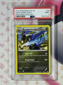 2012 POKEMON BLACK & WHITE DRAGONS EXALTED #90 GARCHOMP-HOLO PSA 9 MINT - Image 3