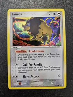Pokemon EX Crystal Guardians Tauros Holo Rare 12/100 NEAR MINT - Image 1