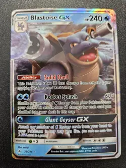 Pokemon Unbroken Bonds Blastoise GX Holo Rare 35/214 NEAR MINT - Image 1