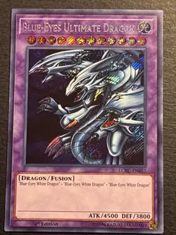 Blue Eyes Ultimate Dragon 1st Edition LCKC-EN057 Secret Rare Yu-Gi-Oh Card LP - Image 1