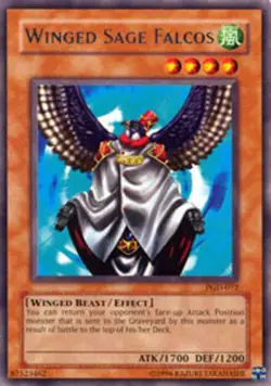 Winged Sage Falcos - PGD-072 - Rare - Unlimited Edition x3 - Moderately Played - Image 1