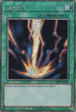 yugioh Raigeki RA03-DE083 PLATINUM SECRET RARE DEUTSCH - Image 1
