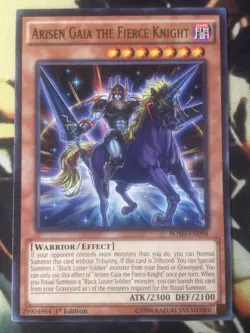 Yugioh: Arisen Gaia The Fierce Knight - BOSH-EN098 - Rare - 1st Edition - LP - Image 1