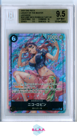 NICO ROBIN ONE PIECE OP12-087 2025 LEGACY OF THE MASTER HOLO JP BECKETT 9,5 - Image 1