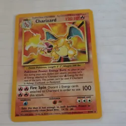 Pokemon Charizard Base Set 4/102 Holo Rare Wizards of the Coast 1999 Card - Image 1